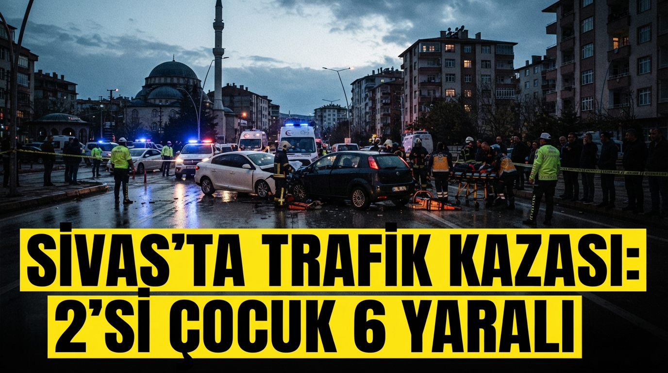 Sivas'ta Trafik Kazası: 2'si Çocuk 6 Yaralı