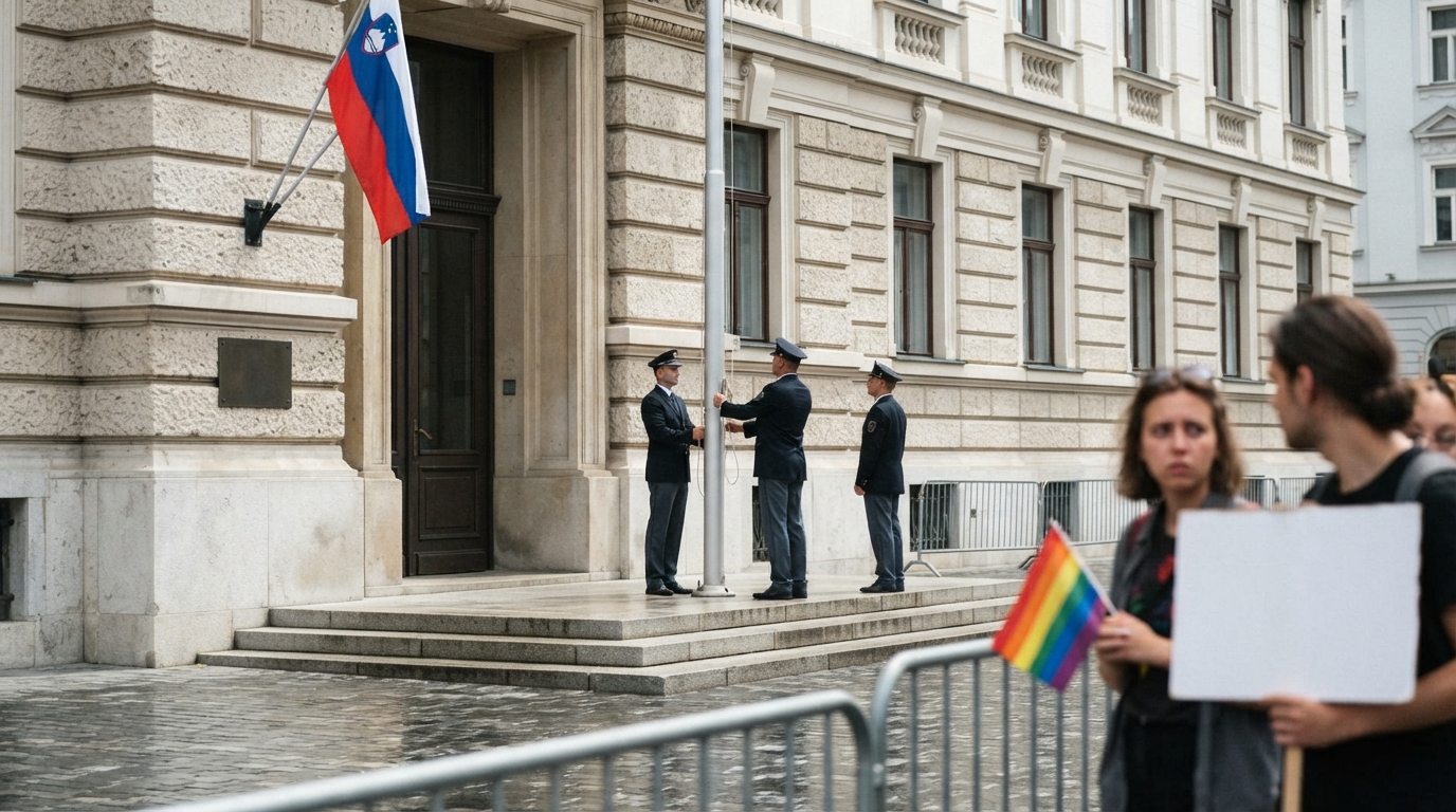 Slovenya'da Yeni Hükümetten Gökkuşağı Bayrağına Müdahale
