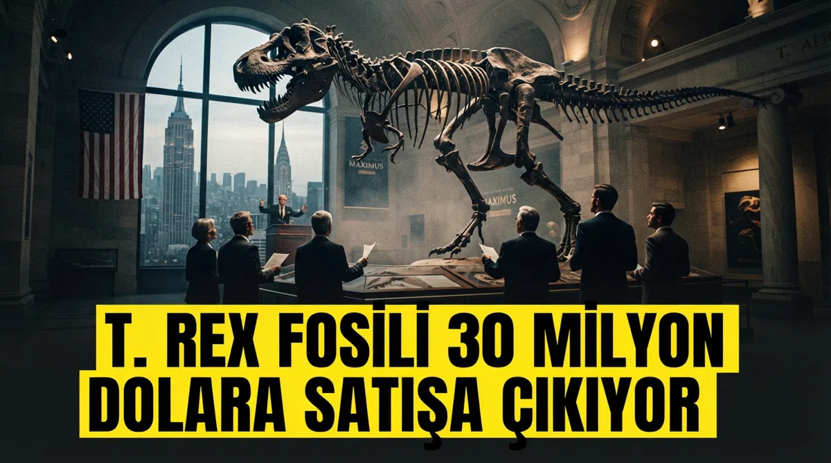 T. rex fosili 30 milyon dolara satışa çıkıyor