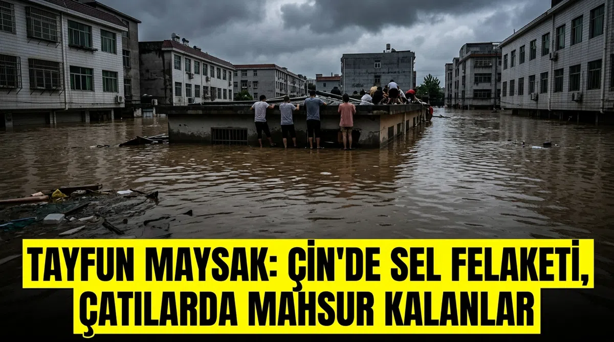 Tayfun Maysak: Çin'de sel felaketi, çatılarda mahsur kalanlar