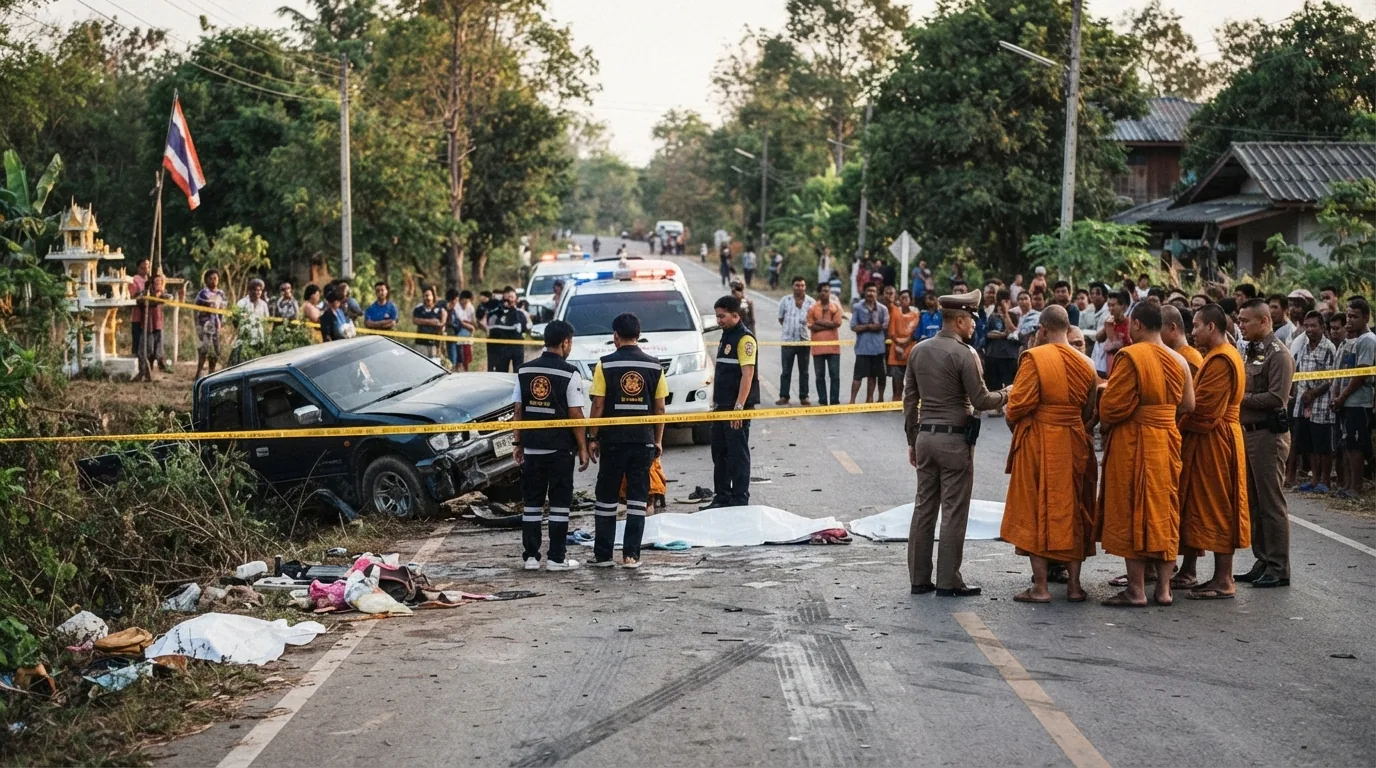 Tayland'da 11 Yaşındaki Çocuğun Karıştığı Kamyonet Kazası: 8 Ölü
