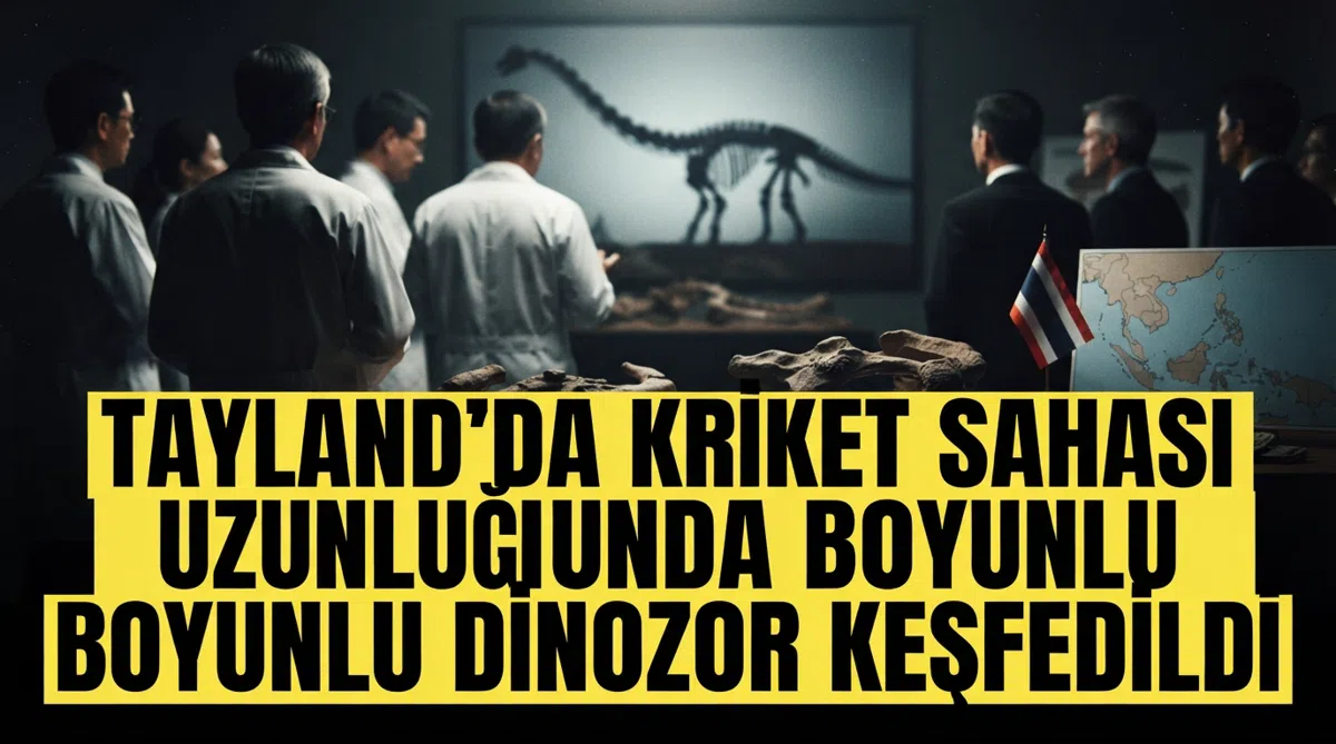 Tayland'da kriket sahası uzunluğunda boyunlu dinozor keşfedildi