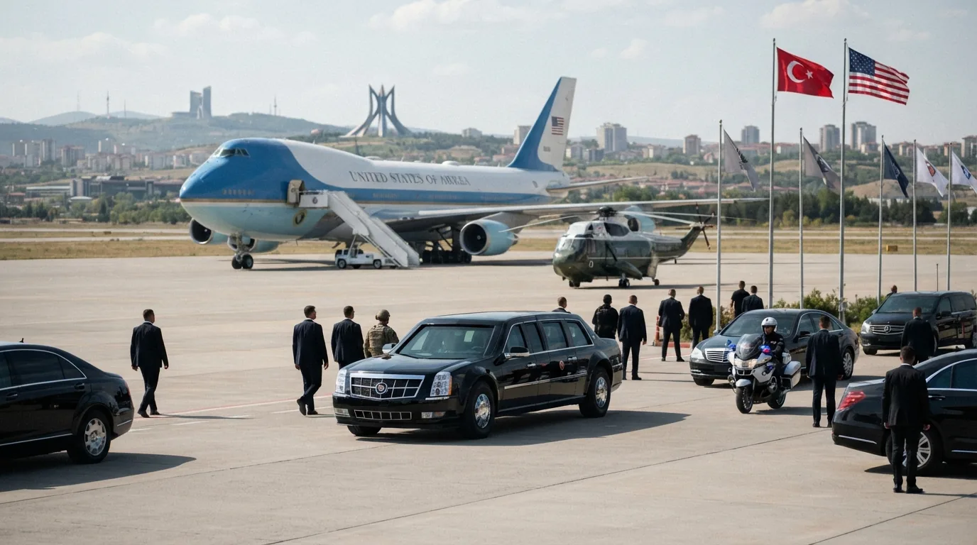 Trump Ankara'ya Yeni Uçağı, Helikopteri ve Zırhlı Makam Aracıyla Geliyor