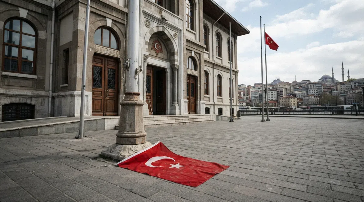 Türk bayrağını yere atan şahıs tutuklandı