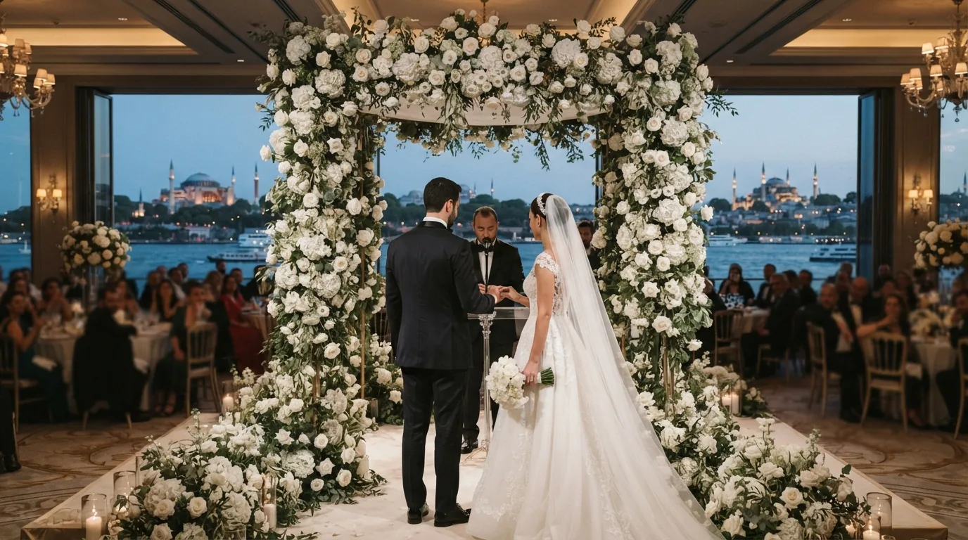 Uğur Kodaz ve Fatmanur Katkat Four Seasons Hotel'de Dünya Evine Girdi
