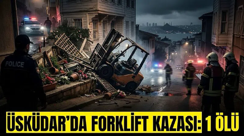 Üsküdar'da forklift kazası: 1 ölü