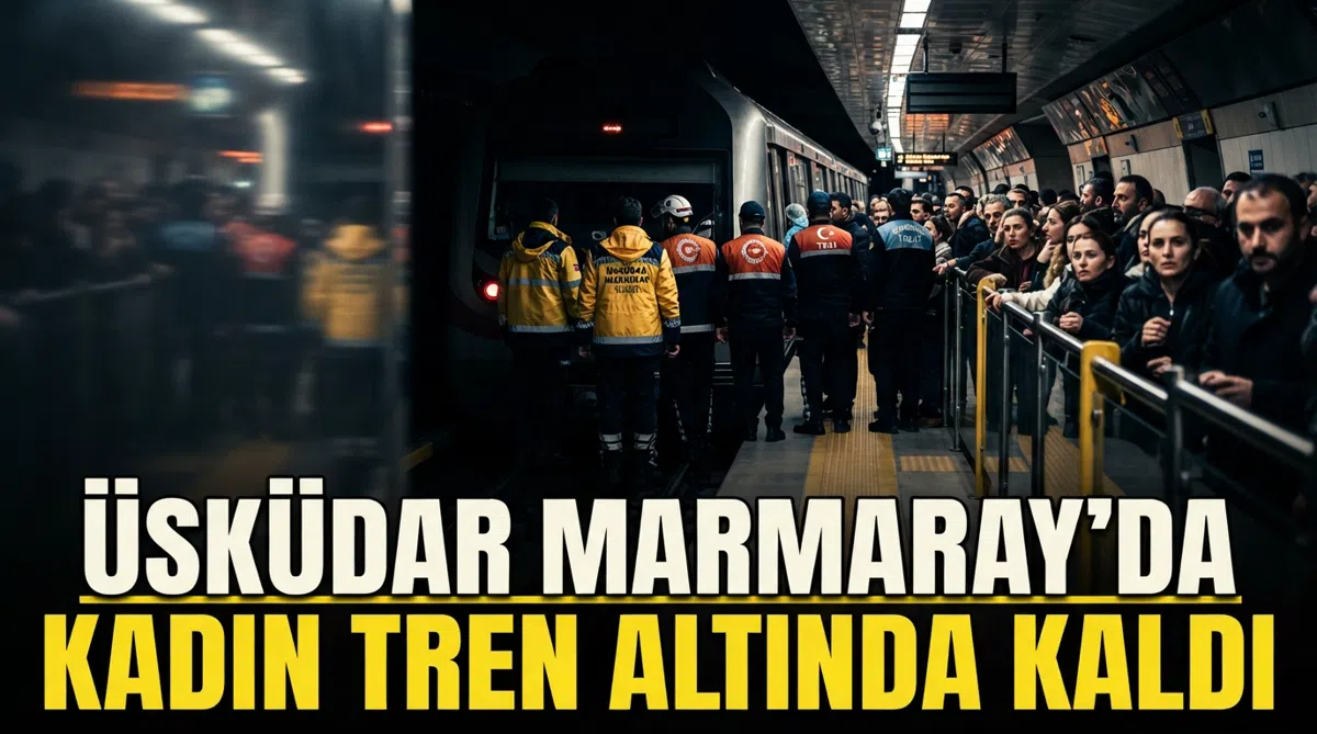 Üsküdar Marmaray'da kadın tren altında kaldı