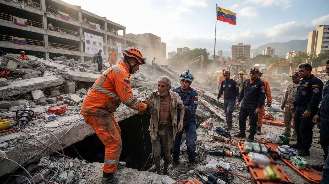 Venezuela Depreminde 8 Gün Sonra Enkazdan Canlı Kurtarıldı