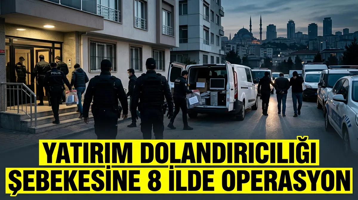 Yatırım dolandırıcılığı şebekesine 8 ilde operasyon