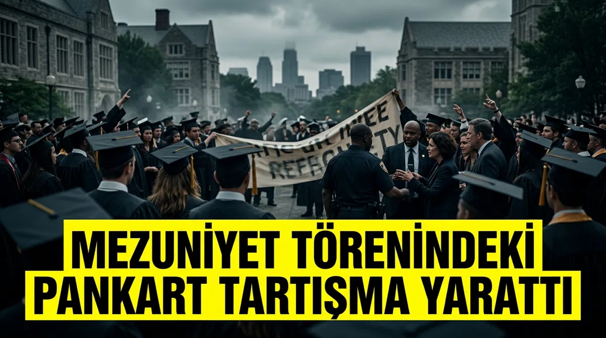 Yeditepe mezuniyetinde Kuran ayeti pankartı tartışma yarattı